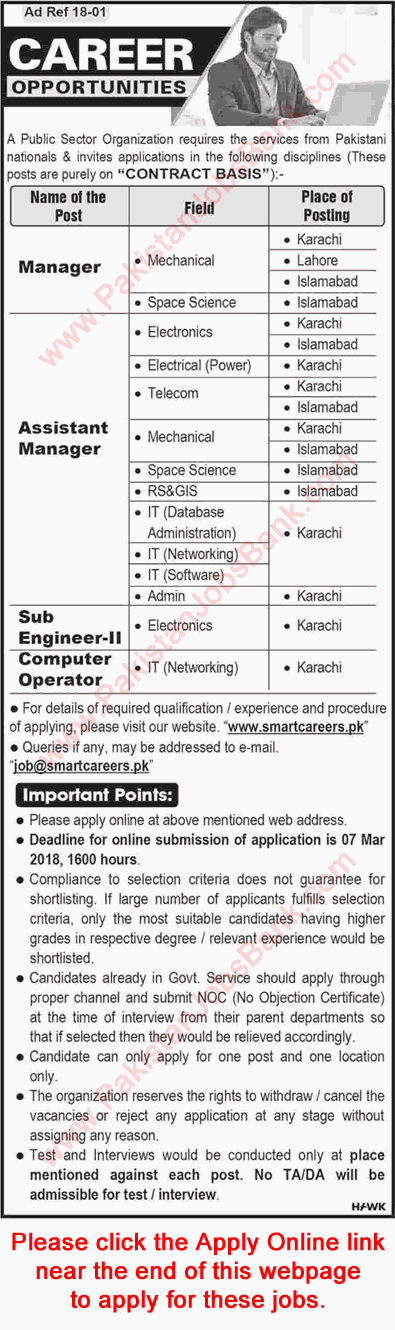 SUPARCO Jobs 2018 February Apply Online Assistant Managers, Sub Engineers & Computer Operators Latest