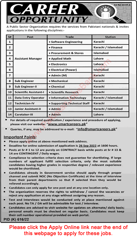 SUPARCO Jobs September 2022 SmartCareers.pk Apply Online Assistant Managers, Sub Engineers & Others Latest
