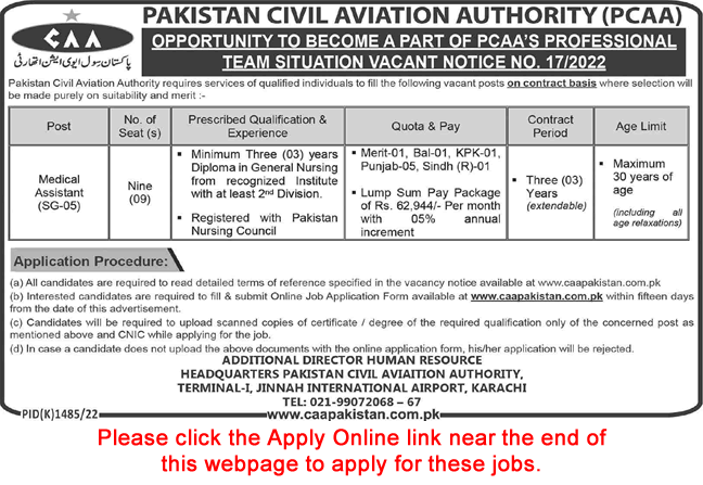 Medical Assistant Jobs in Civil Aviation Authority November 2022 December Apply Online Latest