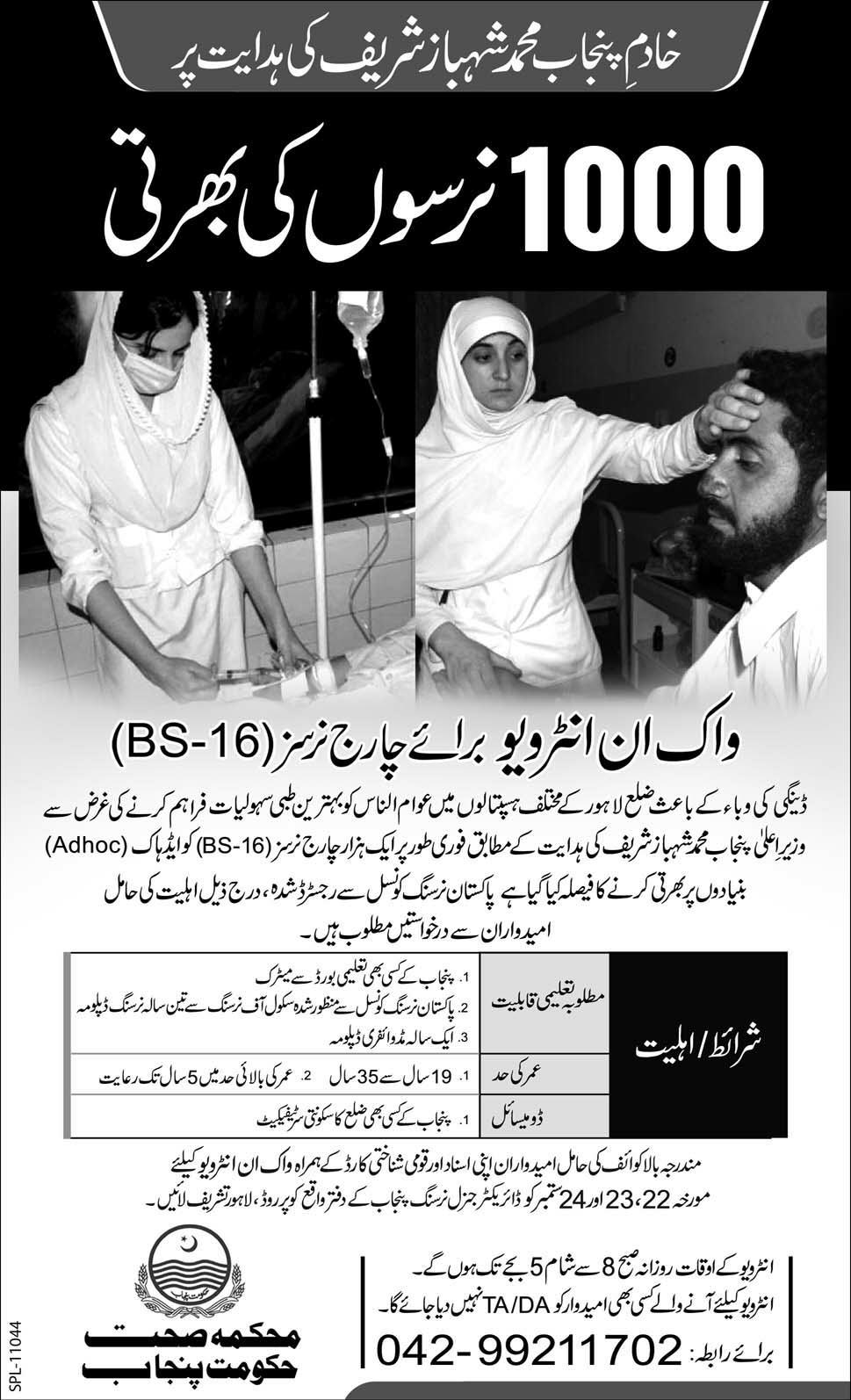 Charge Nurses Required Walkin Interview