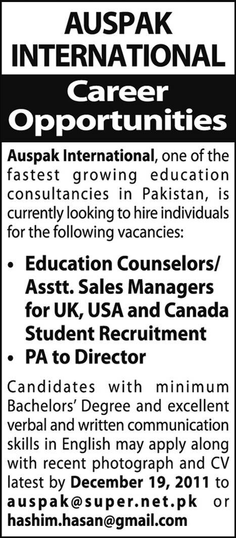AUSPAK International Jobs Opportunities