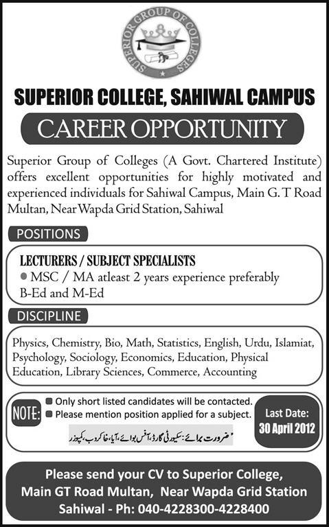 Superior Group of Colleges Jobs