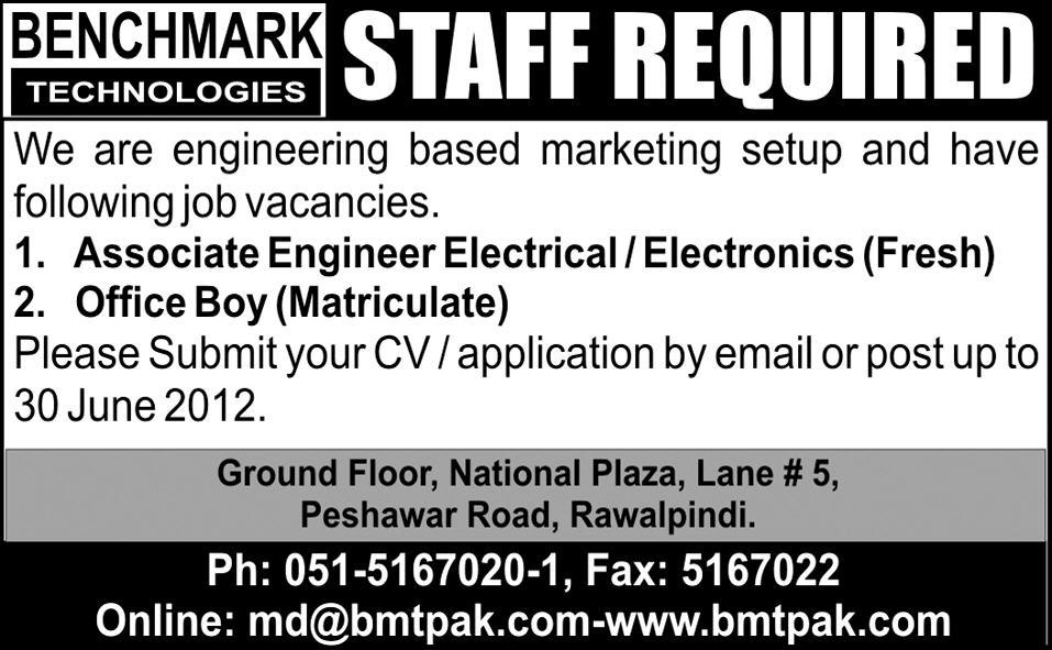 Associate Engineers and Office Boy Required