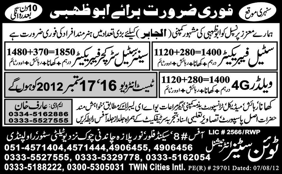 Mechanical Staff Required for Abu Dhabi