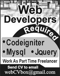 Web Developer Jobs in Pakistan 2013 December