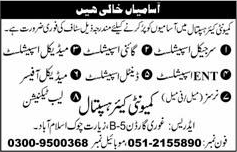 Community Care Hospital Islamabad Jobs December 2017 Medical Officers, Specialist Doctors & Others Latest