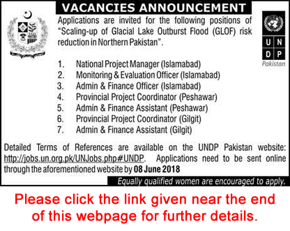 UNDP Pakistan Jobs 2018 May Apply Online Admin / Finance Officer & Others Latest