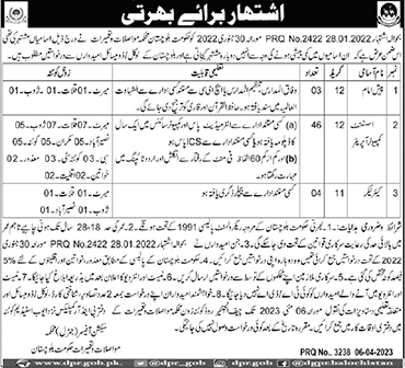 Communication and Works Department Balochistan Jobs 2023 April Assistant Computer Operators & Others Latest