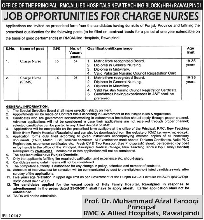 Job Opportunities For Charge Nurses