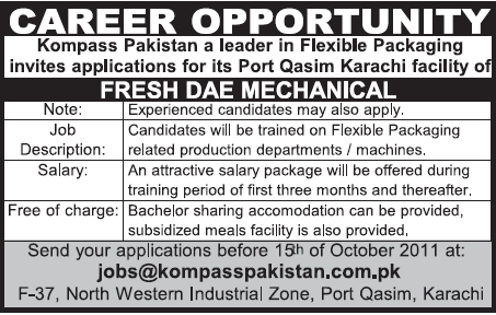 Kompass Pakistan Career Opportunity