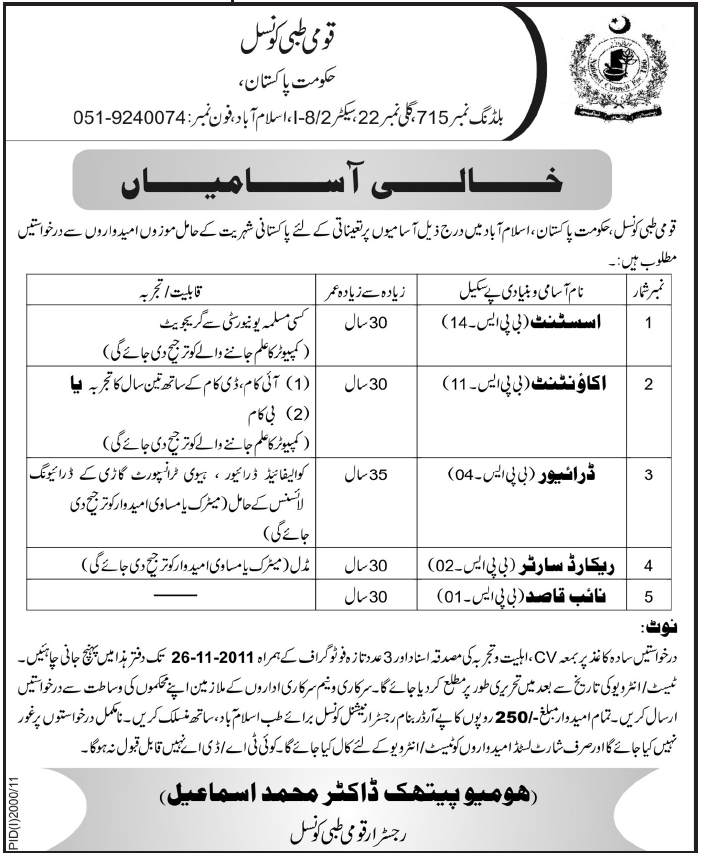 National Medical Council Jobs Opportunity