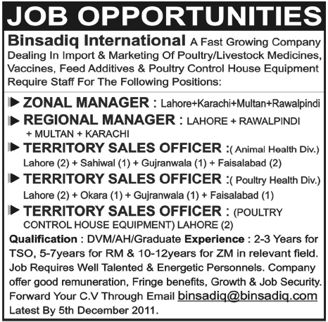 Binsadiq International Required Managers and Officer