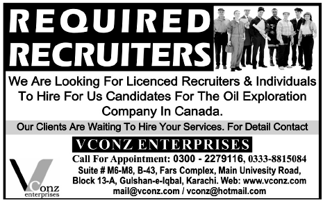 Recruiters Jobs in Karachi