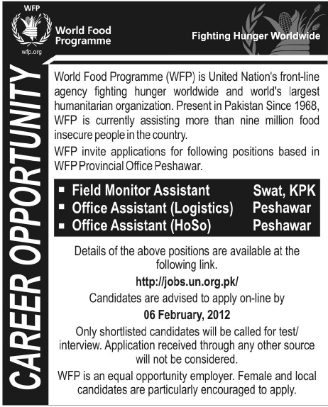 World Food Programme (WFP) Jobs Opportunity