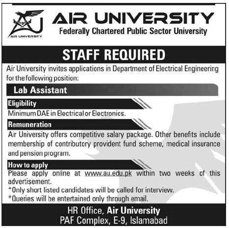 Air University Required Lab Assistant