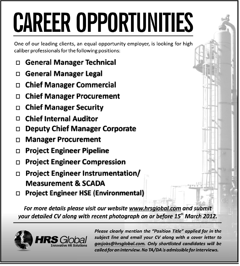 HRS Global Required Staff for its Clients