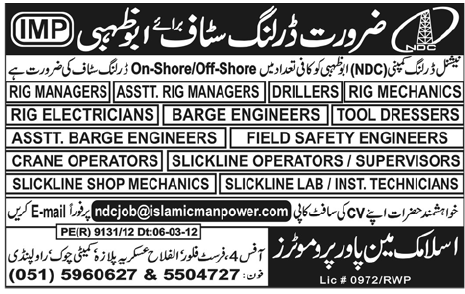 Drilling Staff Required