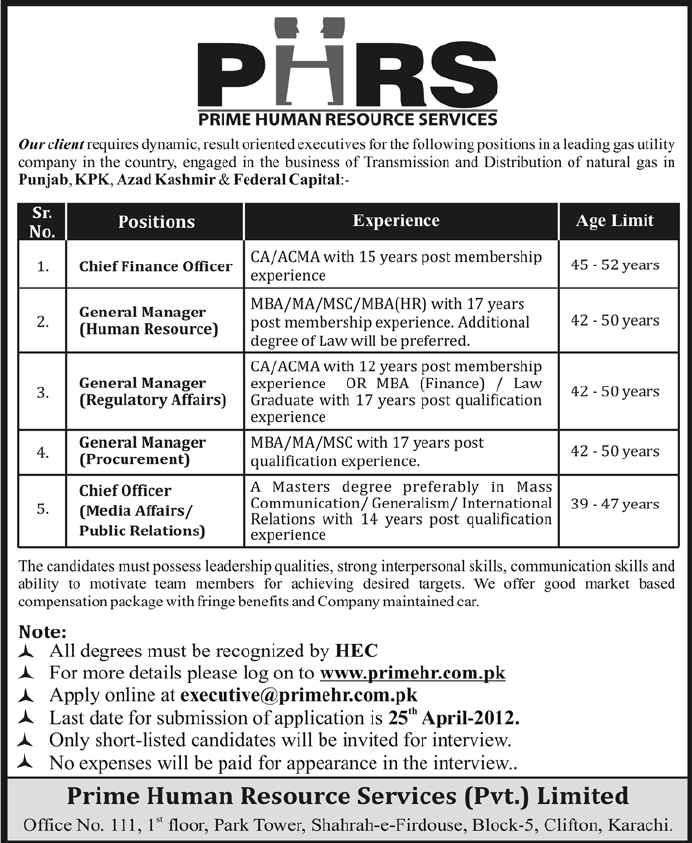 PHRS (Prime Human Resource Services) Jobs