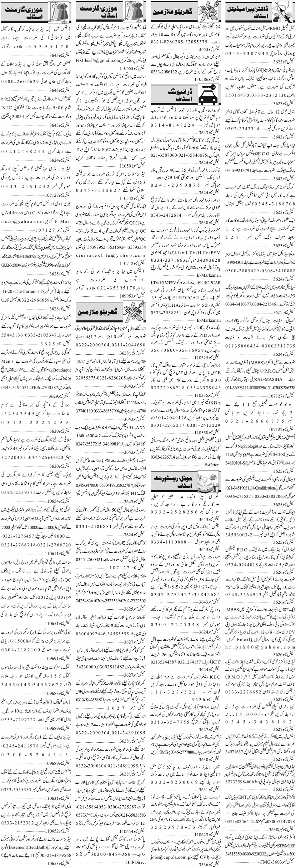 Classified Karachi Jang Misc. Jobs 6
