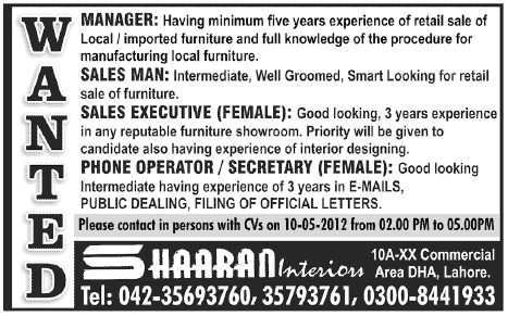 Management and Sales jobs