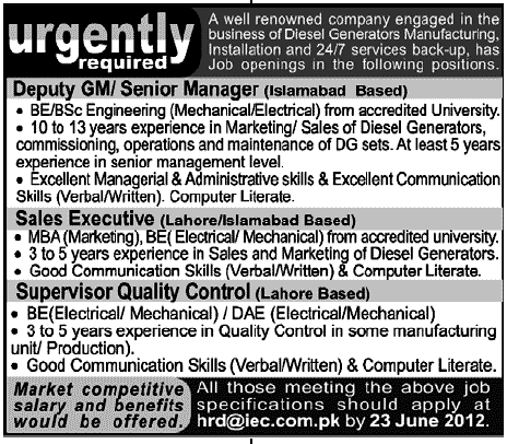 Management and Sales Jobs