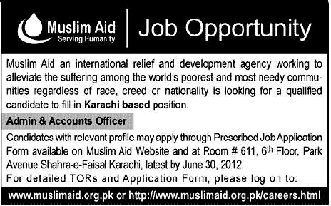 Admin & Accounts Officer Required
