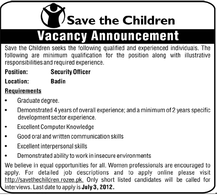 Security Officer Required by an NGO (NGO. job)