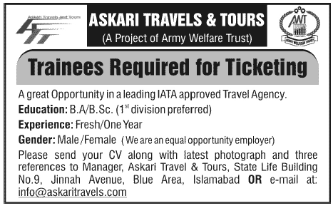 Trainees Required for Ticketing by IATA Approved Agency