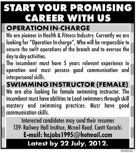 Female Swimming Instructor Jobs