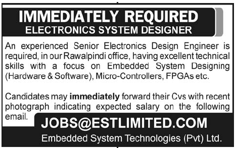 Electronics System Designer Required