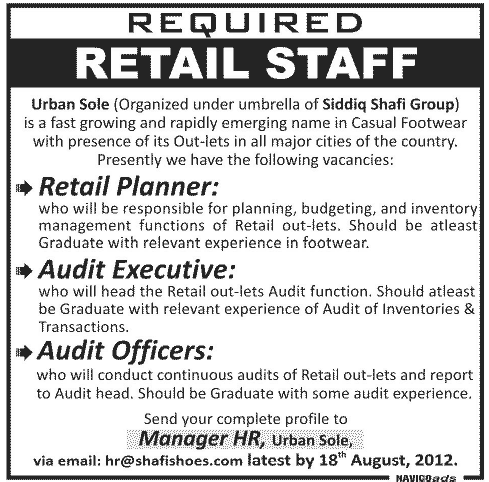 Accounts Staff Required for Siddiq Shafi Group