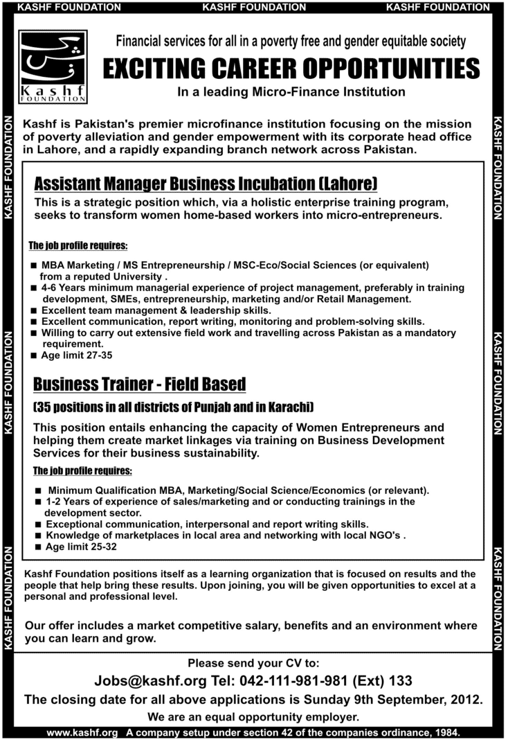 Kashf Foundation Jobs