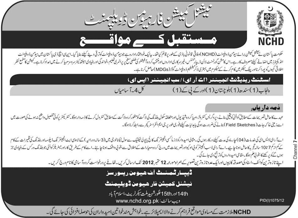 National Commission for Human Development (NCHD) Jobs (Government Jobs)