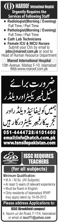 Misc. Jobs in Rawalpindi Jang Classified 4
