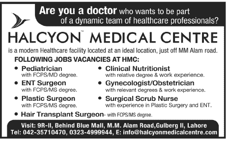 Halcyon Medical Centre Requires Medical Staff