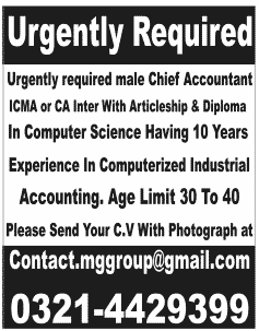 Chief Accountant Required