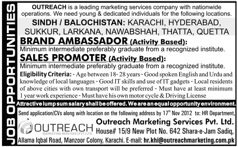 Outreach Marketing Services Jobs