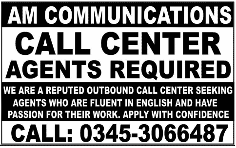AM Communications Requires Call Center Agents