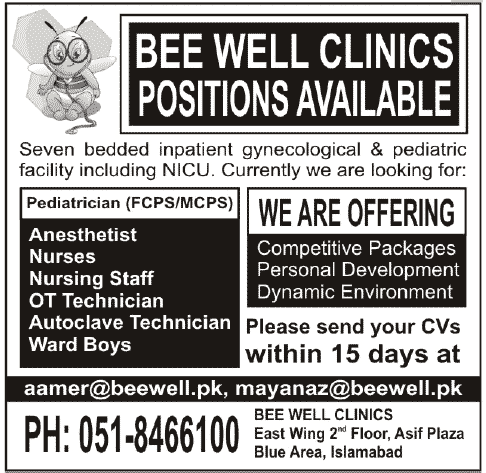 Bee Well Clinics Jobs 2013