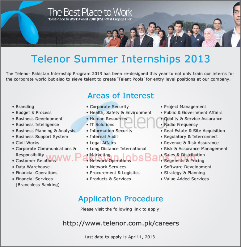 Telenor Summer Internship Program 2013