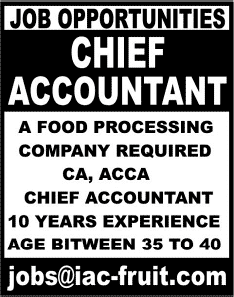 Chief Accountant Jobs in Karachi 2014 October Pakistan Latest at Iftekhar Ahmed & Company (IAC)