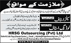 Sales and Loading Staff Jobs in Rawalpindi Islamabad 2015 June HRSC Outsourcing Private Limited