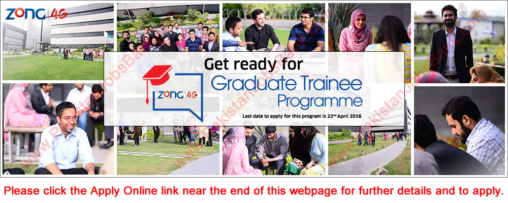 Zong Graduate Trainee Program 2016 Internships Apply Online GTO Jobs Latest Advertisement