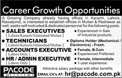 Pacode Systems Pakistan Jobs 2016 July Sales Executives, Technicians & Others Latest