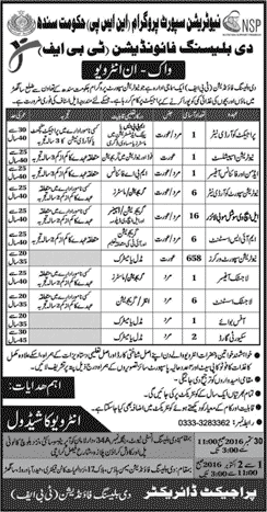 The Blessing Foundation Sanghar Jobs 2016 September Nutrition Support Workers & Others Walk in Interview Latest