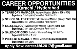Sales Executives, Officers & Manager Jobs in Karachi / Hyderabad September 2017 Latest