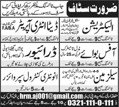 Garment Outlet Jobs in Lahore October 2017 Data Entry Operator, Salesman & Others Latest
