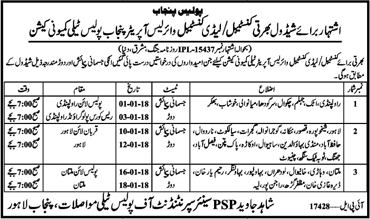 Punjab Police Jobs 2018 Constables Wireless Operators Physical Test Schedule Latest