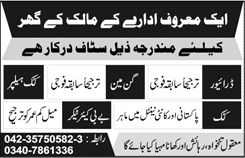 Cooks, Drivers & Other Jobs in Lahore 2018 January Latest