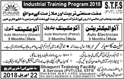 PSDF Free Courses in Islamabad 2018 April at Shaqurri Training Facility & Services STFS Latest